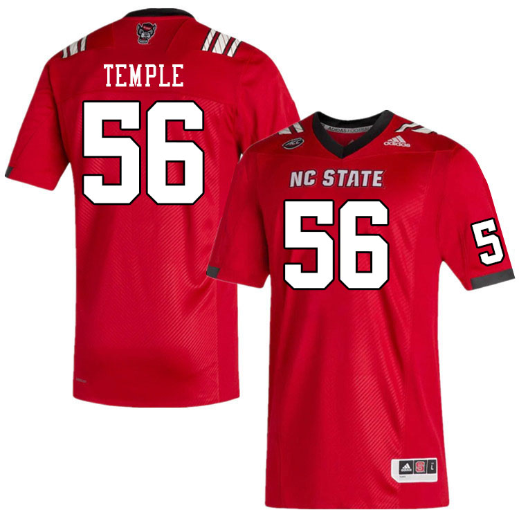Men #56 Levi Temple NC State Wolfpack College Football Jerseys Stitched Sale-Red - Click Image to Close